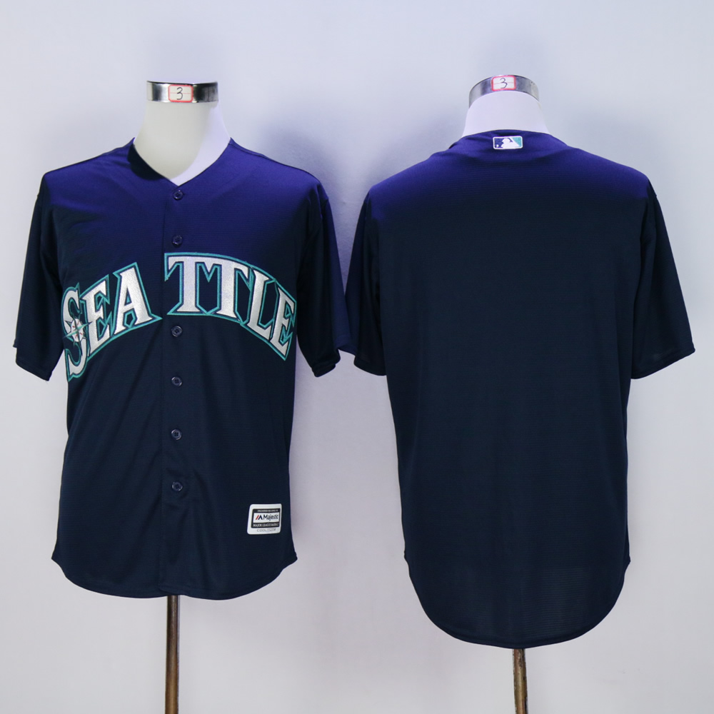 Men Seattle Mariners Blank Blue MLB Jerseys